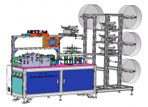 全自動(dòng)平面彈力耳帶口罩一體成型生產(chǎn)線